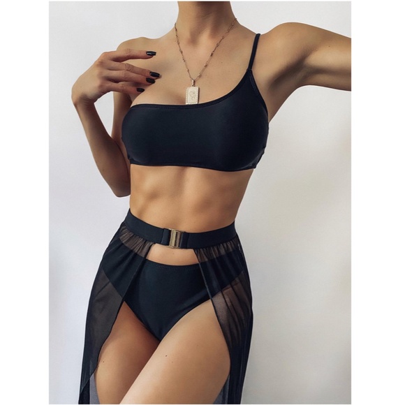3 Piece Black Swimwear Set - Picture 2 of 12